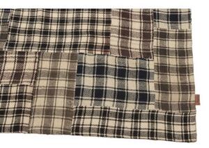 Tappeto Kilim Patch Patchwork Crema Marrone Scuro 152x202 Cm