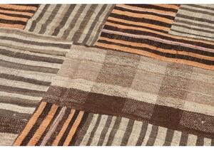 Tappeto Kilim Patch Patchwork Marrone Beige 174x240 Cm