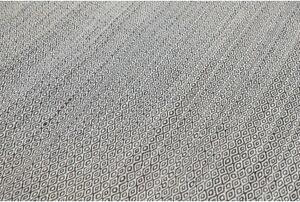 Tappeto Kilim Moderno Geometrico Grigio Azzurro 247x312 Cm