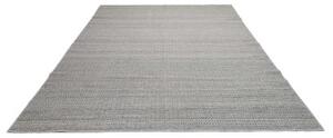 Tappeto Kilim Moderno Geometrico Grigio Azzurro 247x312 Cm