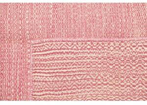 Tappeto Kilim Moderno Geometrico Rosa Antico Avorio 201x255 Cm
