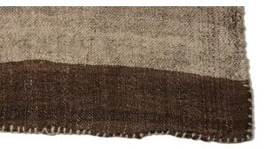Tappeto Kilim Patch Patchwork Marrone Beige Quadrato 373x400 Cm