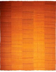 Tappeto Kilim Patch Geometrico Arancione Ocra 316x393 Cm