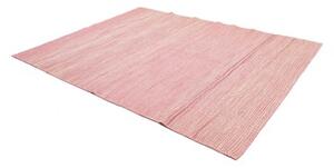 Tappeto Kilim Moderno Geometrico Rosa Antico Avorio 201x255 Cm