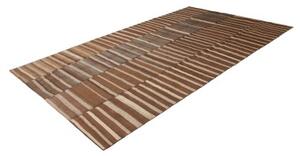 Tappeto Kilim Patch Patchwork Marrone Beige 197x337 Cm