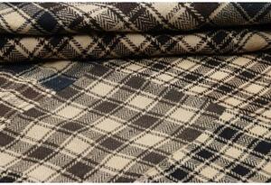Tappeto Kilim Patch Patchwork Crema Marrone Scuro 152x202 Cm