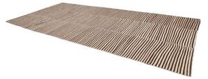Tappeto Kilim Vintage Geometrico Marrone Avorio 208x411 Cm