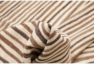 Tappeto Kilim Vintage Geometrico Marrone Beige 206x395 Cm