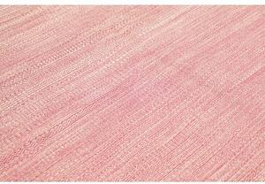 Tappeto Kilim Moderno Geometrico Rosa Antico Avorio 201x255 Cm