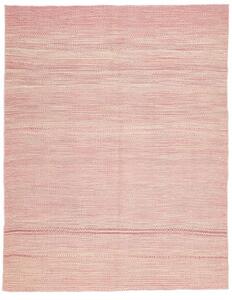Tappeto Kilim Moderno Geometrico Rosa Antico Avorio 201x255 Cm