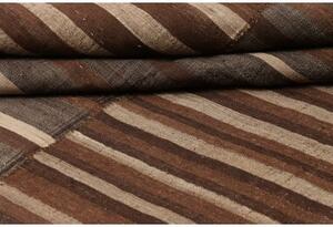 Tappeto Kilim Patch Patchwork Marrone Beige 197x337 Cm