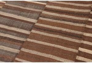Tappeto Kilim Patch Patchwork Marrone Beige 197x337 Cm