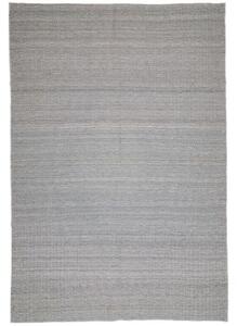 Tappeto Kilim Moderno Geometrico Grigio Chiaro Blu Azzurro 253x369 Cm