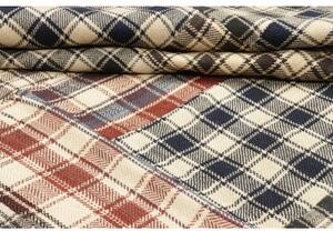 Tappeto Kilim Patch Patchwork Blu Scuro Beige 167x243 Cm