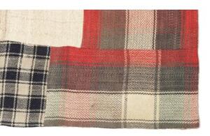 Tappeto Kilim Patch Patchwork Avorio Rosso 200x303 Cm