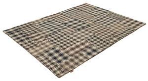 Tappeto Kilim Patch Patchwork Crema Marrone Scuro 152x202 Cm
