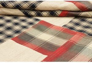 Tappeto Kilim Patch Patchwork Avorio Rosso 200x303 Cm