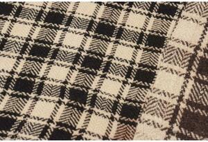 Tappeto Kilim Patch Patchwork Crema Marrone Scuro 152x202 Cm