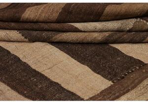 Tappeto Kilim Patch Patchwork Marrone Beige Quadrato 373x400 Cm