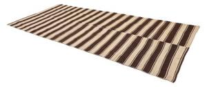 Tappeto Kilim Vintage Geometrico Beige Marrone 147x328 Cm