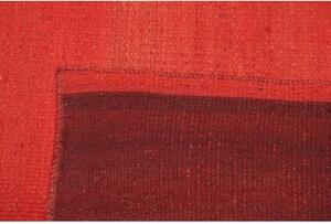 Tappeto Kilim Moderno Tinta Unita Rosso Mattone Arancione 151x205 Cm