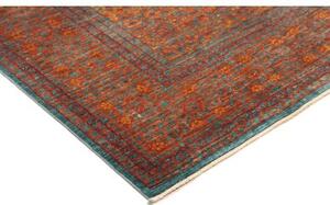 Tappeto Kairo Stilizzato Rosso Mattone Blu Petrolio 168x231 Cm