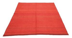 Tappeto Kilim Moderno Tinta Unita Rosso Mattone Arancione 151x205 Cm