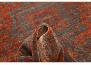 Tappeto Kairo Stilizzato Rosso Mattone Blu Petrolio 168x231 Cm