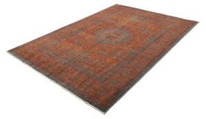Tappeto Kairo Stilizzato Rosso Mattone Blu Petrolio 168x231 Cm