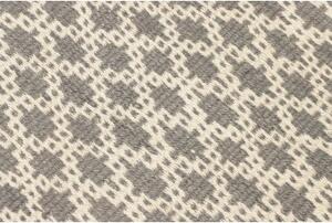 Tappeto Kilim Moderno Geometrico Grigio Avorio 201x311 Cm