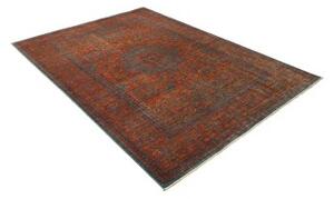 Tappeto Kairo Stilizzato Rosso Mattone Blu Petrolio 168x231 Cm