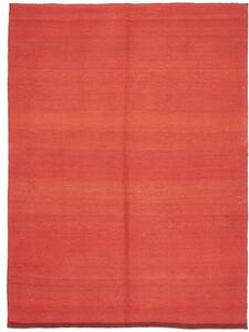 Tappeto Kilim Moderno Tinta Unita Rosso Mattone Arancione 151x205 Cm