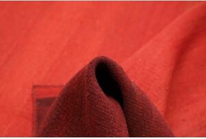 Tappeto Kilim Moderno Tinta Unita Rosso Mattone Arancione 151x205 Cm
