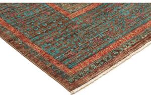 Tappeto Kairo Stilizzato Verde Petrolio Mattone 172x233 Cm