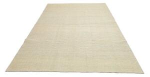 Tappeto Kilim Moderno Geometrico Avorio Azzurro Tenue 196x301 Cm