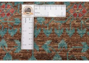 Tappeto Kairo Stilizzato Verde Petrolio Mattone 172x233 Cm