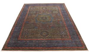 Tappeto Kairo Stilizzato Blu Rosso Mattone 175x240 Cm
