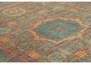Tappeto Kairo Stilizzato Verde Petrolio Mattone 172x233 Cm
