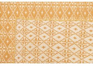Tappeto Kilim Moderno Geometrico Giallo Senape Avorio 192x311 Cm