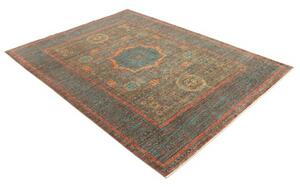 Tappeto Kairo Stilizzato Verde Petrolio Mattone 172x233 Cm