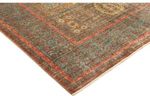 Tappeto Kairo Medaglione Verde Petrolio Mattone 169x232 Cm
