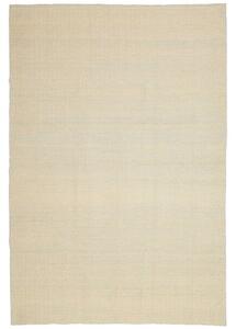 Tappeto Kilim Moderno Geometrico Avorio Azzurro Tenue 196x301 Cm