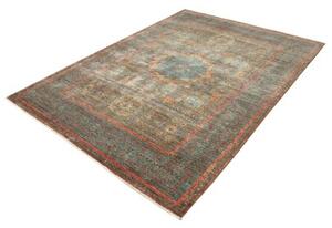 Tappeto Kairo Stilizzato Verde Petrolio Mattone 172x233 Cm