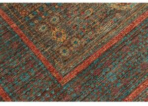 Tappeto Kairo Stilizzato Verde Petrolio Mattone 172x233 Cm