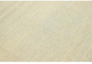 Tappeto Kilim Moderno Geometrico Avorio Azzurro Tenue 196x301 Cm