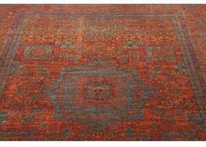Tappeto Kairo Stilizzato Rosso Mattone Blu Petrolio 168x231 Cm