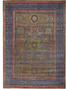 Tappeto Kairo Stilizzato Blu Rosso Mattone 175x240 Cm