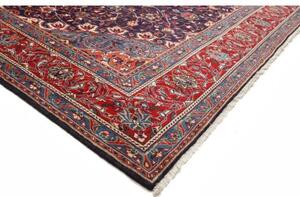 Tappeto Sarough Medaglione Floreale Blu Scuro Rosso 220x343 Cm