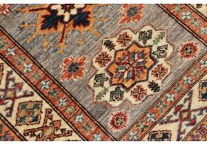 Tappeto Kazak Fine Stilizzato Grigio Beige Corsia 83x291 Cm