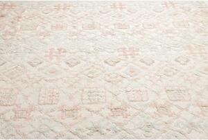 Tappeto Berbero Geometrico Avorio Rosa Antico 262x370 Cm